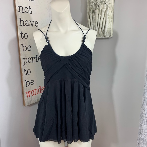 Sandra Angelozzi black babydoll tank size small - Picture 1 of 9